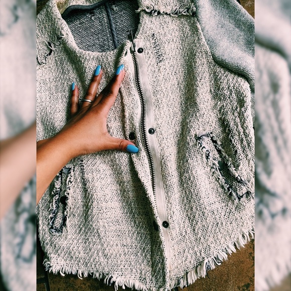 *FP* We the Free Asymmetrical Tweed Jacket - Picture 5 of 10